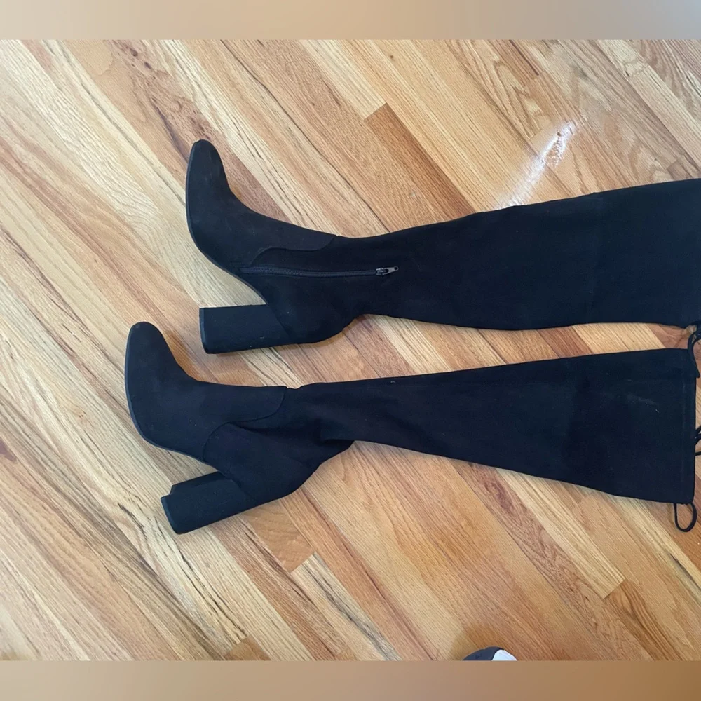 Unisa - Women's Jaydi Black Suede Over-the-Knee Boots